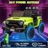 Jojoka 2 Seater Ride on Car for Kids, 24v Electric Power Ride on Truck Toy with Remote Control, Adjustable Car Body - 4 of 4