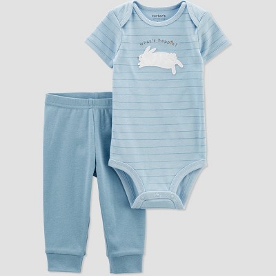 Image of Carter's Just One You®️ Baby 2pc Carrot Pocket Set - Blue 6M