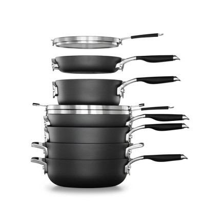 Calphalon Select 9pc Space Saving Hard-Anodized Nonstick Cookware Set