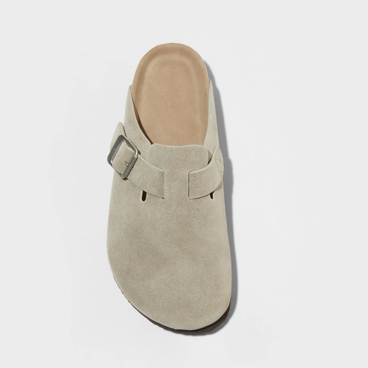 Женские сабо Universal Thread Women's Betsy Clog Mule Flats - Universal Thread™ Taupe 8: Slip-On Faux Leather, Medium Width — фото 3