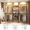 Besiost 77-In Heavy-duty Garment Rack with Storage Shelves,Pipe Closet Organizer with 4 Hanging Rods - 2 of 4
