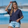 Women's Breezy Beach Vibes Button-Down Polka Dot Top - Cupshe - 3 of 4