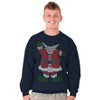 Ugly Christmas Stitch Santa Costume Sweatshirt for Men or Women Brisco Brands - 4 of 4