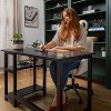 Home Office Trestle Desk with Shelves Wood Grain - Martha Stewart - 3 of 4