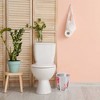 Evideco French Home Goods Set of Waste Basket and Toilet Brush with Holder, Decorative Bathroom Accessories, 1.2 Gallon Trash Can and Easy-Clean Brush - 3 of 4