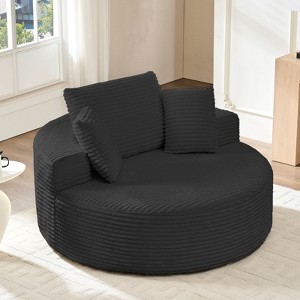 Mjkone Corduroy Lazy Sofa Bean Bag Chair,Sponge Chaise Lounge Chair Indoor,Modern Sleeper Chair for Living Room Bedroom Office - 1 of 4