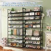 Simple Trending Shoe Rack Storage Holds 40 Pairs, Large Capacity Tall Shoe Organizer Shelf for Closet Entryway, Black - 3 of 4