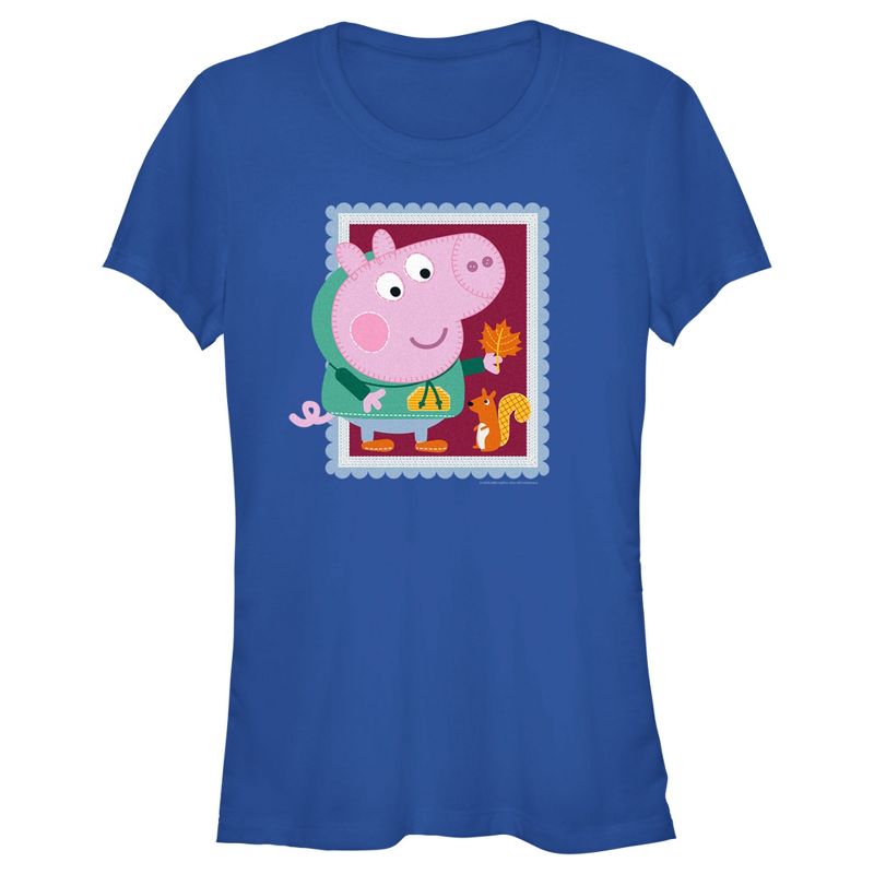 Juniors Womens Peppa Pig Fall Frame T-Shirt, 1 of 5