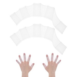 Unique Bargains Silicone Swimming Gloves Webbed Gloves Half-Finger Frog Type for Diving 2 Pairs - 1 of 4