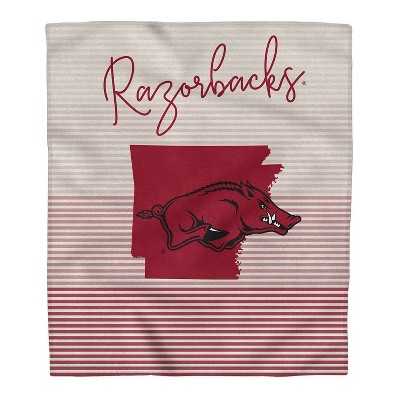 NCAA Arkansas Razorbacks Ultra Fleece State Stripe Blanket