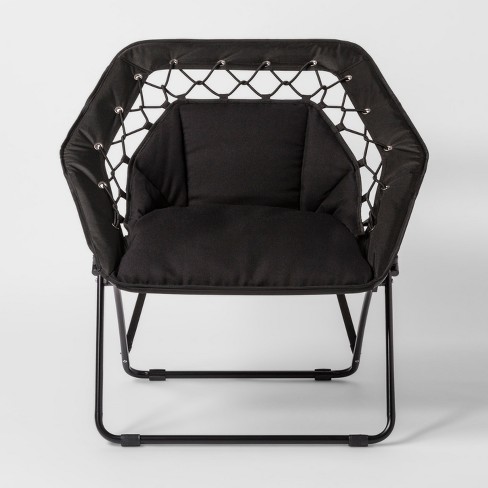 Zenithen Black Hexagon Bungee Chair For Dorm, Bed, Living Room, 32