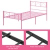 Twin Size Metal Bed Frame, Platform Bed Frame with Headboard and Footboard,  Bed Frame with Strong Metal Slats, Easy Set Up Structure Mattress Frame - 2 of 4
