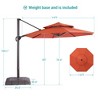 Sonkuki 11Ft Double Top Aluminum Cantilever Patio Umbrella with Base for Patio Deck Garden - 3 of 4
