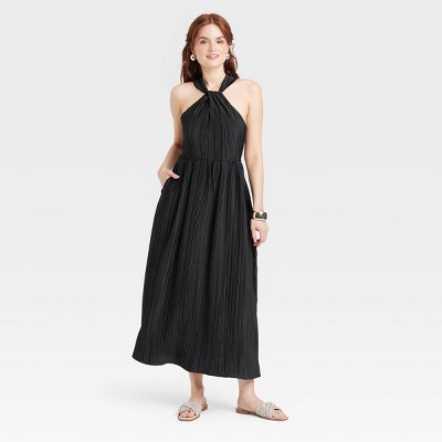 Image of Women's Wow Occasion Knotted Midi Dress - A New Day™ Black M