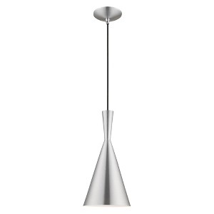 Livex Lighting Waldorf 1 - Light Chandelier in  Brushed Aluminum - 1 of 2
