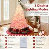 Resenkos 6-Ft Artificial Christmas Tree with Warm White LEDs and 8 Modes - White/ - 3 of 4