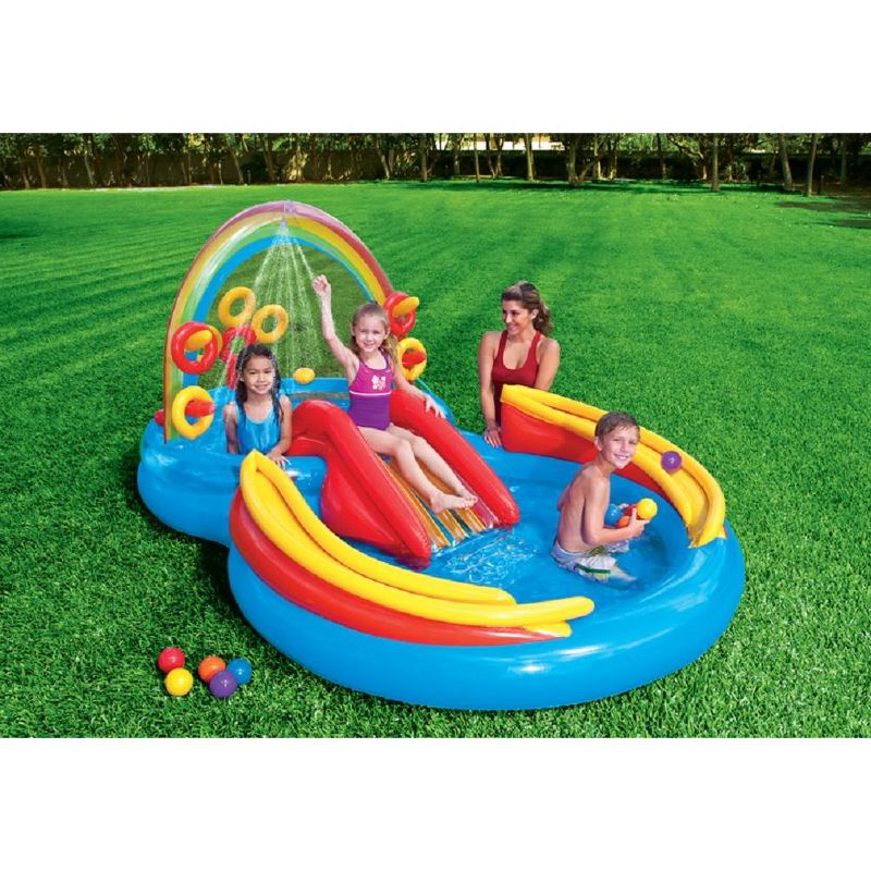 Inflatable Rainbow Ring Play Center Pool, 2 of 4