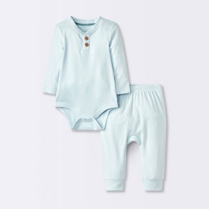 Baby Boys' 2pc Pointelle Set - Cloud Island™ Blue - 1 of 4