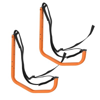 Leisure Sports Set of 2 Kayak Storage Wall Hangers - Black-Orange -  20434539