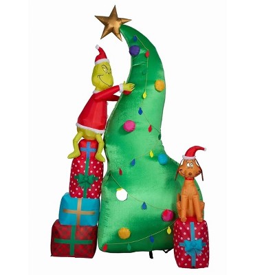 Dr. Seuss 3 Foot The Grinch As store Santa Buddy Christmas Airblown Inflatable Gemmy