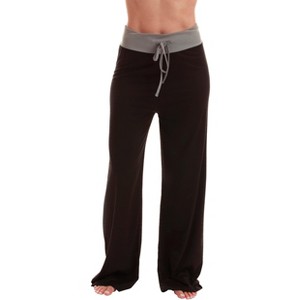 Just Love Womens Wide Leg Casual Comfy Flowy Loose Stretch - Palazzo Pajama Pants PJs - 1 of 3