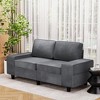 Uptiot Modern Style Indoor Loveseat With Side Pockets - 2 of 4