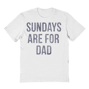 Social Collective Men's Sundays Are For Dad Short Sleeve Graphic Cotton T-Shirt - White M - 1 of 3