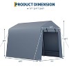 GustoWave Waterproof Outdoor Storage Shed Carport for Motorcycle, Garden Tools - 2 of 4