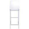 Kumasinova 39“/46” Modern Bar Stools Set of 2,Acrylic Counter Stools with Clear Chrome Finish,Counter Height Bar Stools with Back for Kitchen Island - 4 of 4