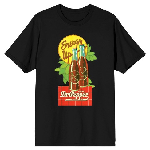 Dr. Pepper Energy Up Men's Black Short Sleeve Tee-medium : Target