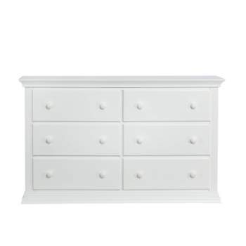 Suite Bebe Shailee Universal 6 Drawer Double Dresser - White