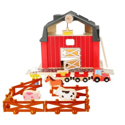 wooden farm barn toy