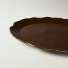 Ceramic Wavy Edge Serving Platter Brown - Hearth & Hand™ with Magnolia - 3 of 3