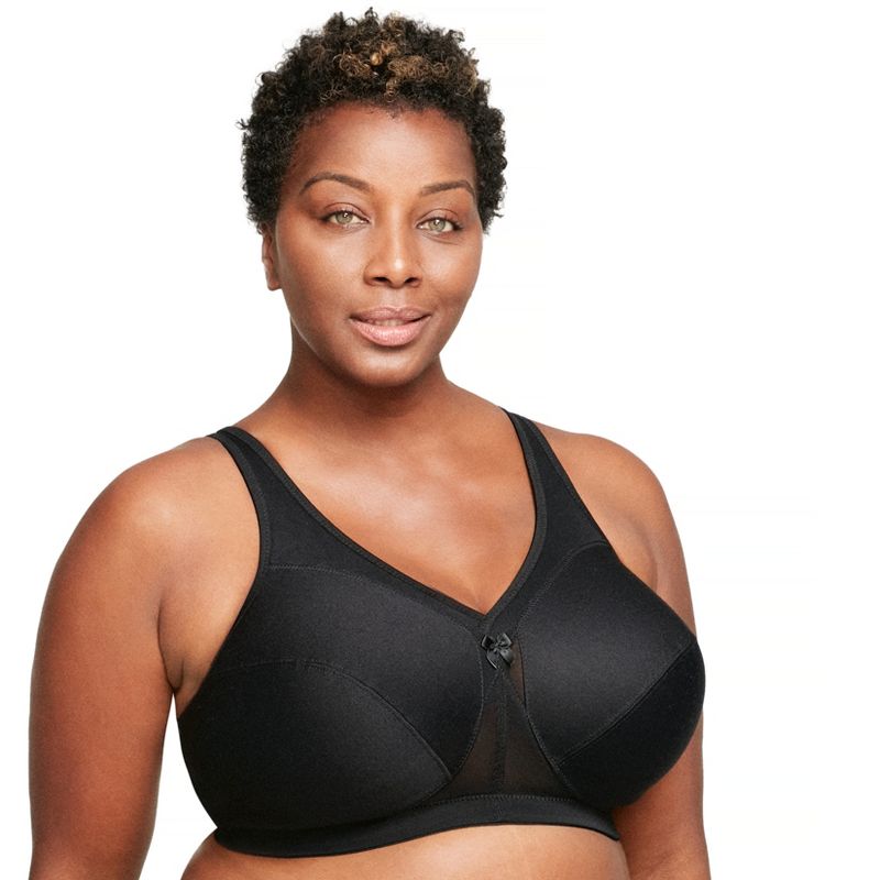 Glamorise Womens MagicLift Active Support Wirefree Bra 1005 Black, 3 of 5