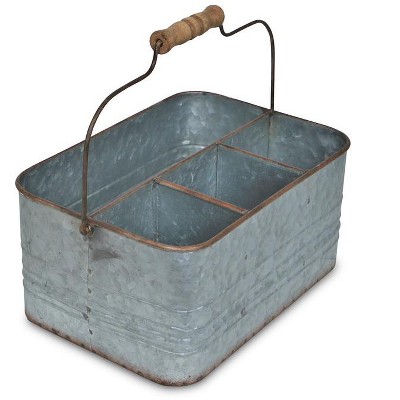 Cheung's Melora 4 Slot Galvanized Metal Caddy