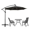 LeisureMod Willry Modern Outdoor 10FT Offset Cantilever Hanging Patio Umbrella With Solar Powered LED - 3 of 4