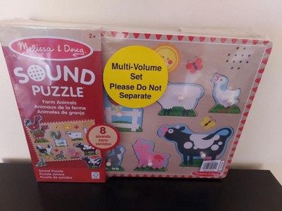 Melissa & Doug Wooden Sound Puzzle 2pk 16pc - Farm Animals, Vehicles :  Target