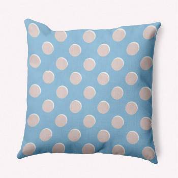 16"x16" Spring Polka Dots Square Throw Pillow Carolina Blue - e by design