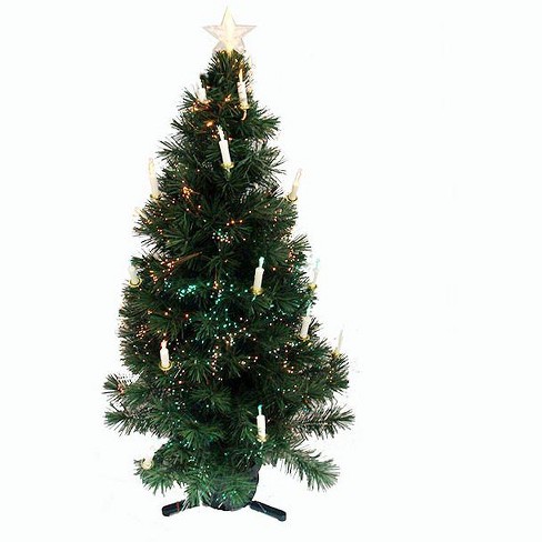 Cmi 4 Pre Lit Color Changing Fiber Optic Artificial Christmas Tree With Candles Target