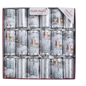 Robin Reed Frosted Forest Christmas Crackers, 6-Count, 11.5″ Holiday Party Favors, Ages 3+ - 1 of 2