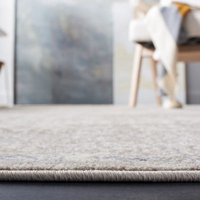 Ivory Rectangular Hand-knotted Synthetic Area Rug 3' x 5'