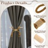Unique Bargains Cotton Hand-Woven Decorative Tassel Curtain Tiebacks with Wood Club - 3 of 4