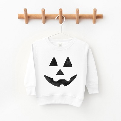 The Juniper Shop Watercolor Jack-O-Lantern Face Toddler Graphic Sweatshirt