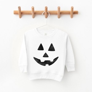 The Juniper Shop Watercolor Jack-O-Lantern Face Toddler Graphic Sweatshirt - 1 of 3