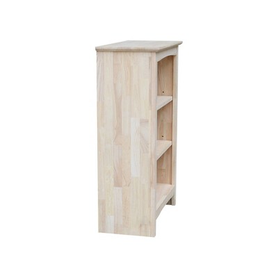 Adjustable Solid Parawood Shaker Bookcase, 42 in Brown