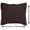 Set of 3 Queen Jullian Collection 100% Cotton Tufted Unique Luxurious Bold Stripes Design Bedspread Set Chocolate - Better Trends - 3 of 4