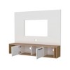 56.1" Particle Board Entertainment Center with 4 Shelves, Cable Management and Sleek Rectangular Design for Living Room - 4 of 4