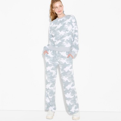Women's Camo Ghost Fleece Graphic Sweatshirt - Gray
