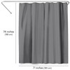 Americanflat 71x74 Solid Grey Shower Curtain - 100% Polyester Shower Curtain - Water-Resistant Curtain with Metal Grommets and 12 Curtain Rings - 2 of 4