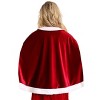 HalloweenCostumes.com   Women  Mrs. Claus Christmas Cloak, White/Red - 4 of 4
